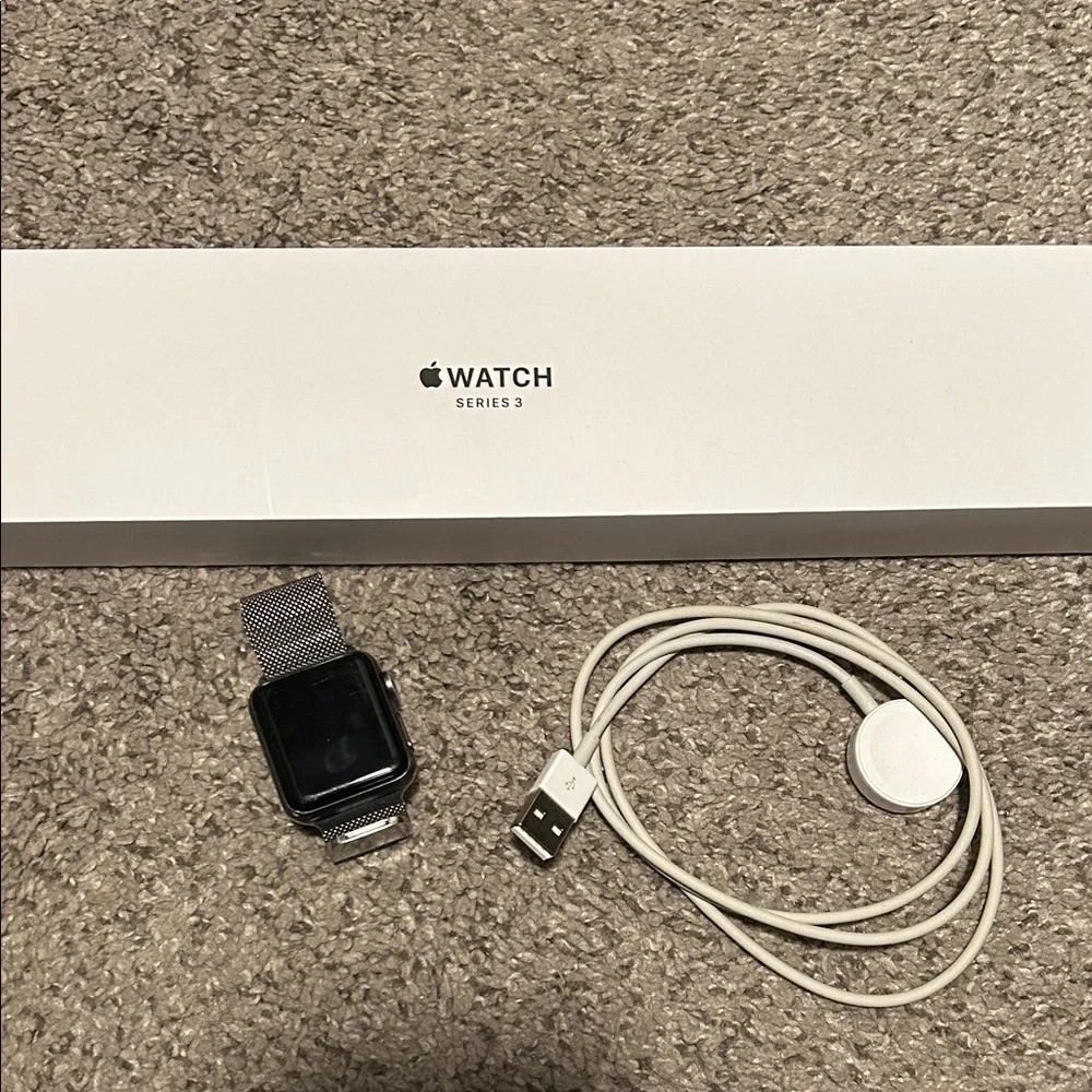 Apple Watch Series 3 with Silver Milanese Loop